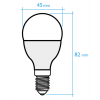 Bombilla esferica economica, E-14P 6 W 230 V blanco frio